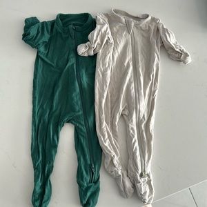 Kyte Baby Sleepers - NB - Oatmeal & Green